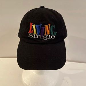 Authentic Living Single Vintage Strapback Hat Cap Adjustable Black Sitcom 90s